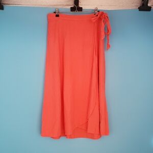 J. Crew Size Medium Linen Blend Midi Skirt